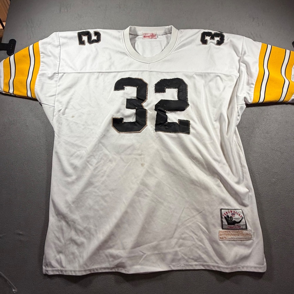 Mitchell & Ness Franco Harris 1975 Pittsburgh Steelers Jersey White Mens 60